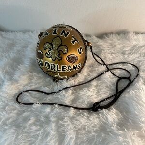 New Orleans Saints Gold Ornament Crossbody Bag